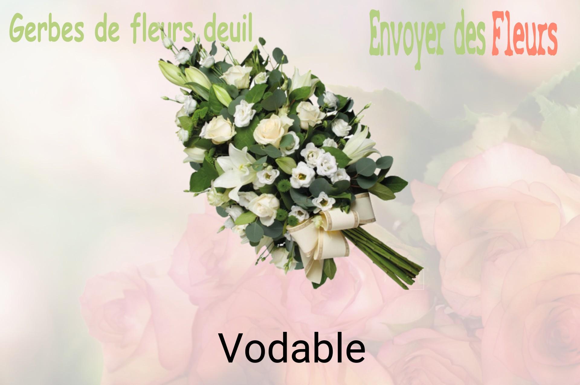 Gerbe de fleurs de deuil livrée à Vodable